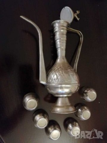 Стар сервиз от месинг. , снимка 4 - Колекции - 27945535