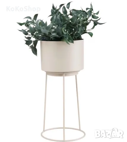 Кашпа на стойка-30 см./метална кашпа на стойка/кашпа