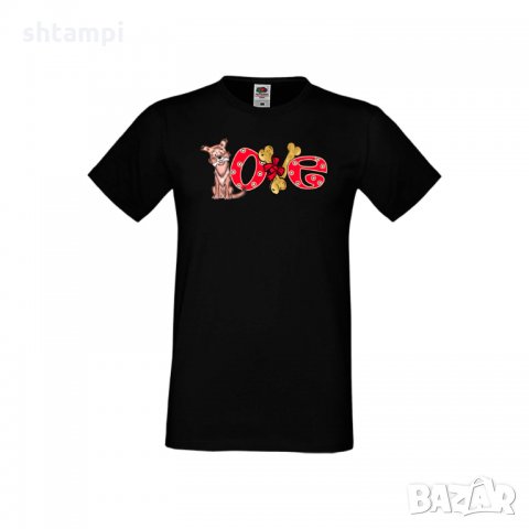 Мъжка тениска Свети Валентин Dog Love 2, снимка 1 - Тениски - 35649836