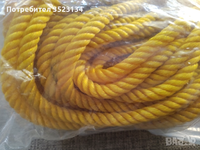 Ново-здраво найлоново фитнес въже за скачане- аеробика ,жълт цвят, снимка 2 - Фитнес уреди - 52813964