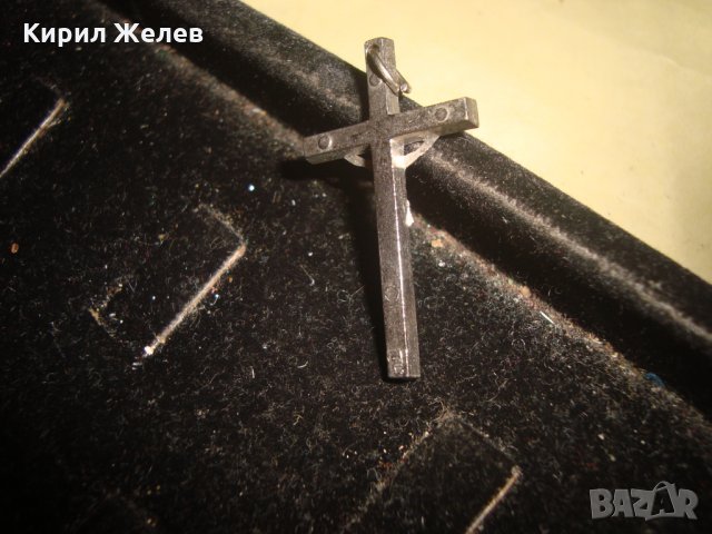 РИМОКАТОЛИЧЕСКО НАГРЪДНО СРЕБРИСТО РАЗПЯТИЕ КРЪСТ 21081, снимка 6 - Колиета, медальони, синджири - 32659188