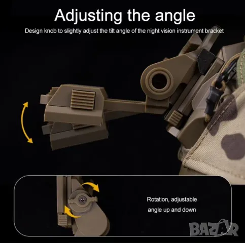 Тактическа Монтажна Стойка за Каска NVG L4 G24 L4G24 PVS15 PVS18 GPNVG18 FAST OPS Airsoft Paintball, снимка 5 - Оборудване и аксесоари за оръжия - 48890032