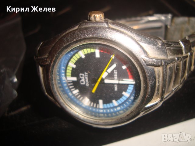 Кю и Кю КВАРЦ ЯПОНСКИ МАРКОВ РЪЧЕН РАБОТЕЩ ЧАСОВНИК Q&Q с ВЕРИЖКА РЯДЪК МОДЕЛ 8070, снимка 6 - Мъжки - 32804313