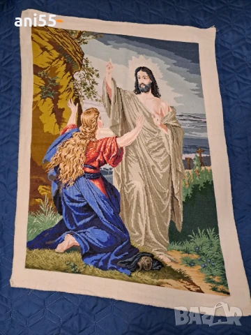 Гоблен с Исус, снимка 2 - Други ценни предмети - 50625289