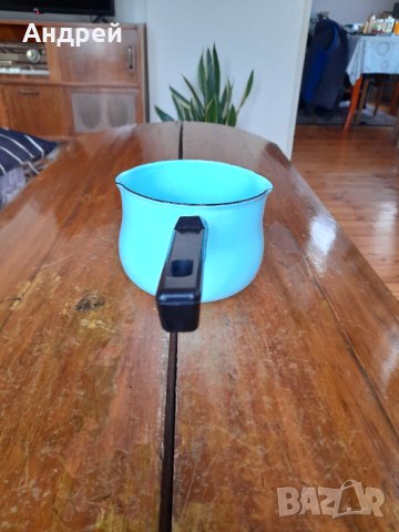 Старо емайлирано джезве,касерола, снимка 4 - Други ценни предмети - 43314578