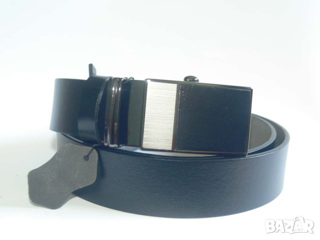 Мъжки спортен колан 2330, черен, естествена кожа, снимка 5 - Колани - 43511736