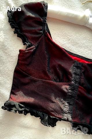 corset-style crop top