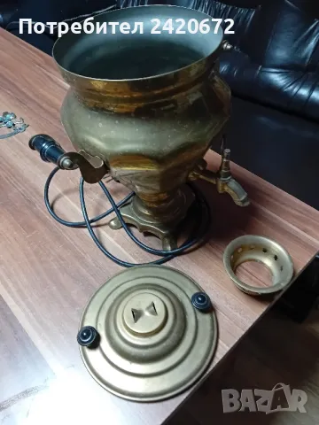 стар  месингов  самовар, снимка 1