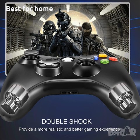 USB кабелен компютърен джойстик геймпад за Xbox 360, снимка 4 - Джойстици и геймпадове - 43336533