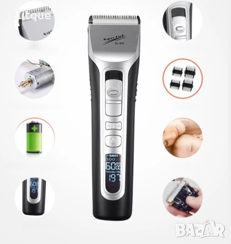 Професионална електрическа машинка за подстригване и бръснене NAK-982 SHAV29