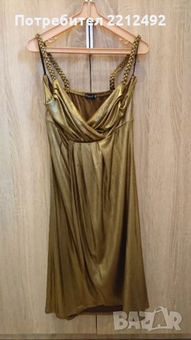 Къса рокля в златисто, снимка 1