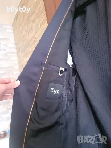 Вълнено сако Hugo Boss в тъмносиньо , снимка 10 - Сака - 50211747