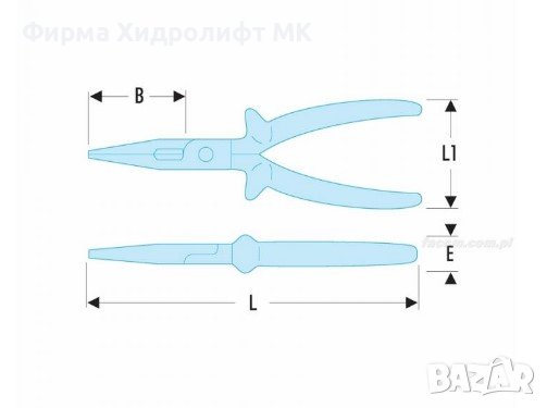 FACOM 195.20AVSE Клещи удължени извити високоволтови , снимка 2 - Клещи - 31348481