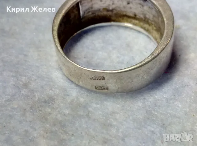 МАРКОВ ВИНТИДЖ АРТ СРЕБЪРЕН ПРЪСТЕН СРЕБРО 925 A1 с ДВЕ МАРКИРОВКИ и ЦВЕТЕН ЕМАЙЛ РЪЧНА РАБОТА 49935, снимка 5 - Пръстени - 49981847
