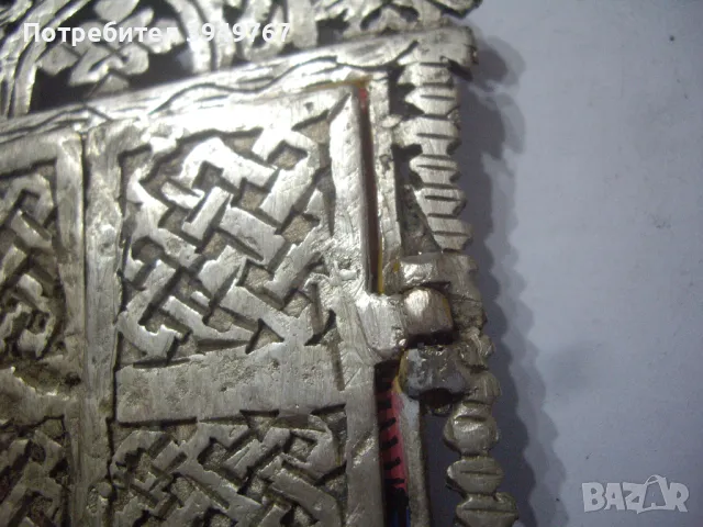 Стар сачанов триптих., снимка 4 - Антикварни и старинни предмети - 49935763