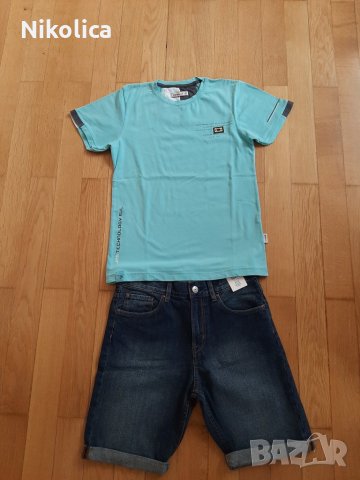 Детски къс панталон H&M, блузи H&M, лятно яке Kipsta, за 12г.момче.НОВИ., снимка 4 - Детски комплекти - 28133546
