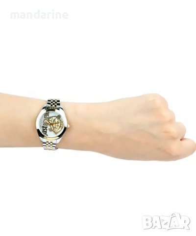 JUST CAVALLI 🍊 Дамски часовник "GOLD SILVER PANTERA" нов с кутия и 2г. гаранция, снимка 7 - Дамски - 43328826