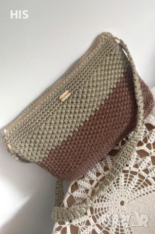 Плетени дамски чанти, ръчно направени, различни цветове и модели , снимка 7 - Чанти - 38315600