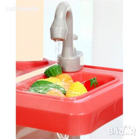 Мултифункционална детска кухня с пара 100см. - Розова, снимка 4 - Играчки за стая - 43297748