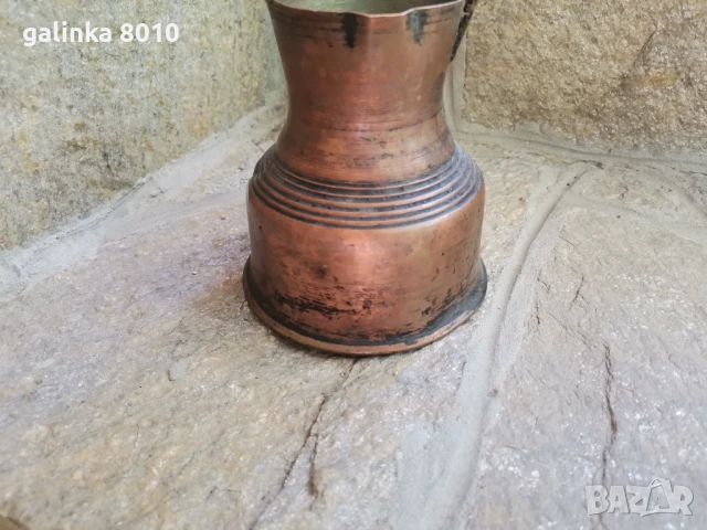 Старо медно джезве, снимка 3 - Антикварни и старинни предмети - 50847022