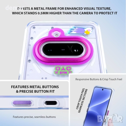 Ibywind калъф за Nothing Phone (3a) 5G, уникален патентован дизайн - Lumeneko, снимка 4 - Калъфи, кейсове - 52130650