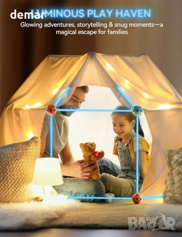 besrey Детски комплект за изграждане на крепост, 133 части с игра, снимка 3 - Образователни игри - 51171267