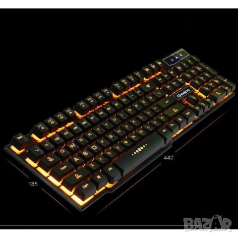 Геймърска клавиатура Shipadoo K600 с водоустойчив дизайн и подсветка, снимка 1 - Клавиатури и мишки - 32562628