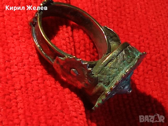 17 ВЕК САЧАНЕН ЧОРБАДЖИЙСКИ ВЪЗРОЖДЕНСКИ ПРЪСТЕН СРЕБРО/САЧАН КУЮМДЖИЙСКА РЯДКА ИЗРАБОТКА 27252, снимка 3 - Антикварни и старинни предмети - 36772061