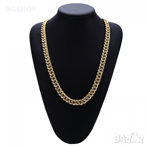 Хип-хоп ланец / Hip-Hop chain Bling Bling - Gold, снимка 6 - Колиета, медальони, синджири - 28402167