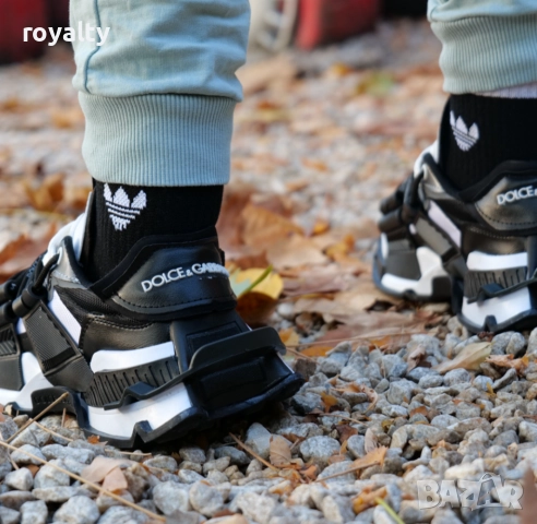 Мъжки Сникърси-Dolce&Gabbana- Бяло и Черно, снимка 2 - Маратонки - 51632046