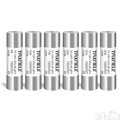 Стопяем предпазител за постоянен ток 1000V DC PV Solar Fuse 10*38MM 30A, снимка 2 - Друга електроника - 48334631