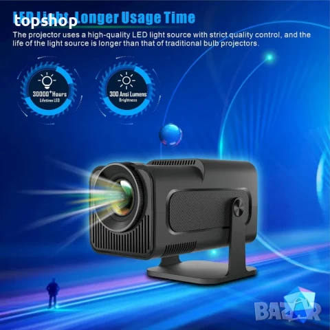 Проектор Magcubic HY320 10000 лумена, WiFi 6, Bluetooth 5.0, 180° Rotation, Auto-Keystone Android 11, снимка 7 - Плейъри, домашно кино, прожектори - 50493205