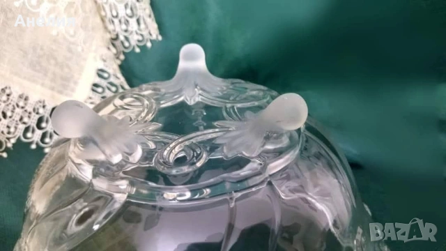 Купа кристал с панделка и крачета, снимка 3 - Други - 53295928