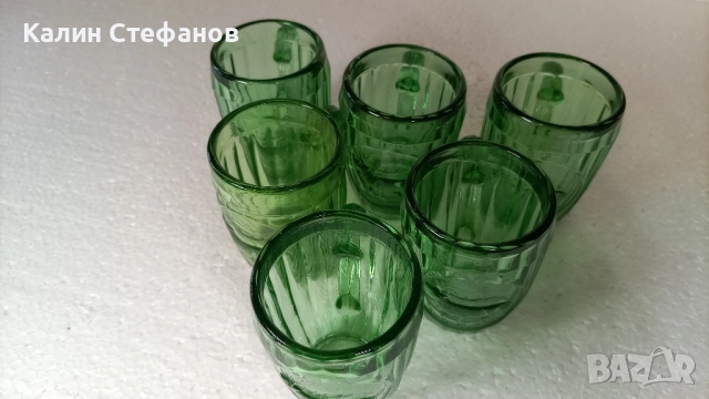 Ретро чаши от едно времешните сладкарници за най-малката боза с инкрустация еленче, 6 бр, снимка 9 - Антикварни и старинни предмети - 51516672