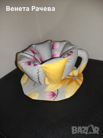 Текстилни чаши за кафе , снимка 6 - Декорация за дома - 48987171