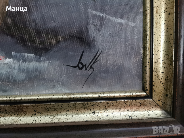 Стара Авторска картина, снимка 2 - Картини - 44910255