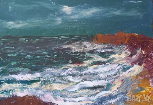Море - Акрилни бои , снимка 1 - Картини - 38838344