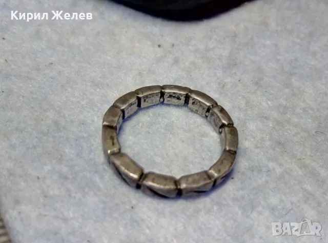 СТАР СТИЛНО ОРНАМЕНТИРАН СРЕБЪРЕН ПРЪСТЕН Тип ХАЛКА ОКСИДИРАНО СРЕБРО 925 ПРОБА 36978, снимка 8 - Пръстени - 49682882