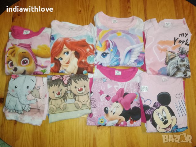  Български нови пижами памучни с дълъг ръкав.Комплект в две части