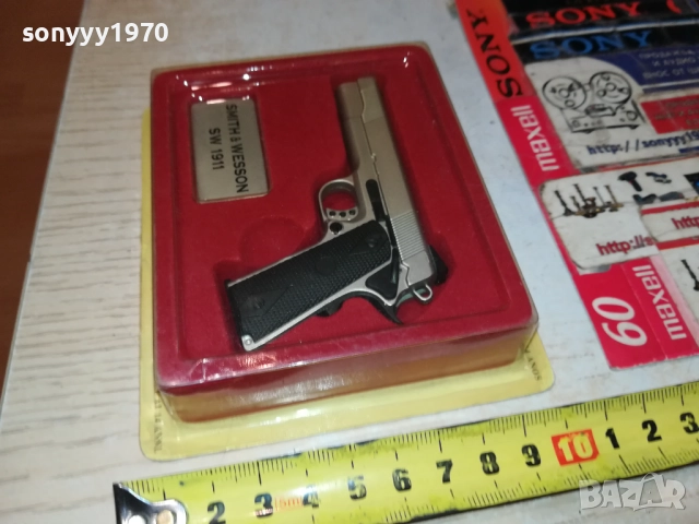 SMITH & WESSON SW 1911-КОЛЕКЦИОНЕРСКИ ПИСТОЛЕТ-ВНОС SWISS 1409251130, снимка 12 - Колекции - 51707582
