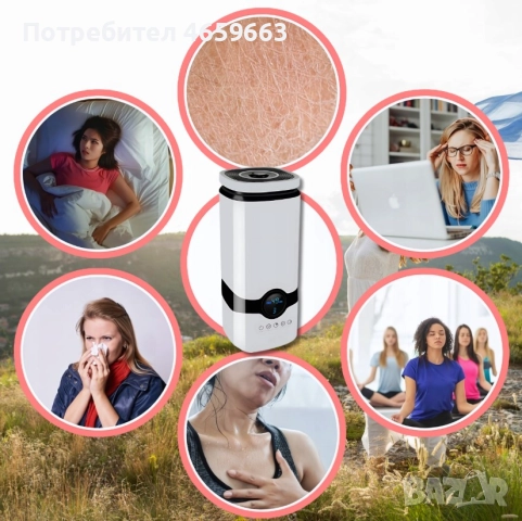 Ултразвуков овлажнител на въздуха с йонизация и ароматерапия Ruhhy, автоматичен, снимка 5 - Овлажнители и пречистватели за въздух - 52526456