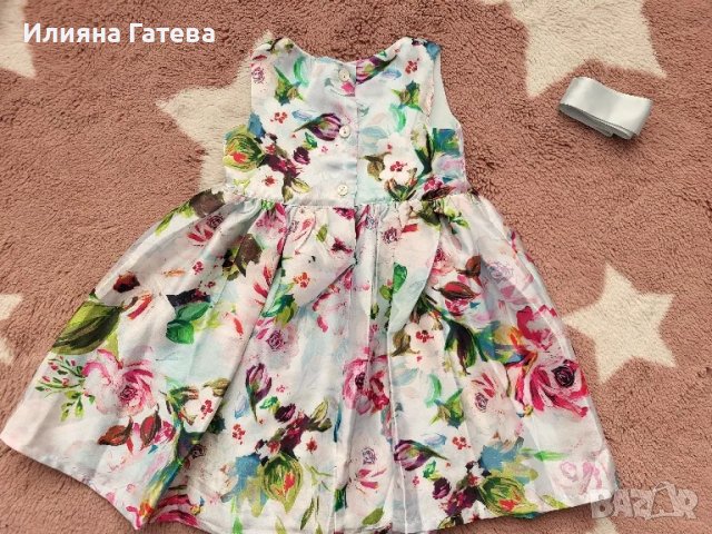 Нова рокля Monsoon 6-12м, снимка 2 - Бебешки рокли - 47514229