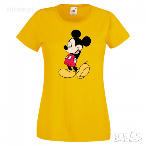 Дамска тениска Mickey Mouse 10 Подарък,Изненада Мини Маус,Микки Маус.Подарък,Изненада,, снимка 10 - Тениски - 36526667