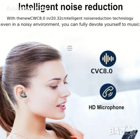 Bезжични bluetooth слушалки TWS – 9D Стерео спортни слушалки с кутия за зареждане и микрофон BTH-F9-, снимка 4 - Други музикални жанрове - 49049277