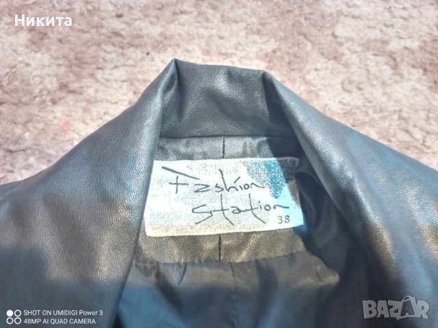 кожено яке до коляното-38 размер, снимка 5 - Якета - 43352129