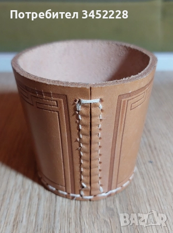 чашка кожена за зарове нова за ценители 