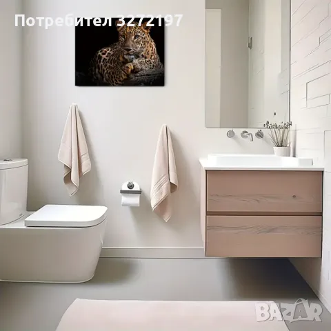 Картина на платно с дървена рамка-Гепард,30x40 см., снимка 4 - Картини - 48464265