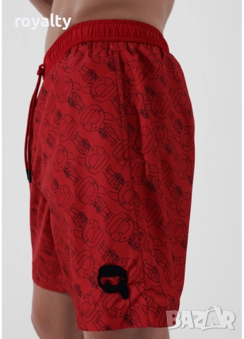 Karl Lagerfeld Оригинален Мъжки Бански, 100% Полиестер, M, Червен, снимка 3 - Спортни дрехи, екипи - 52687720