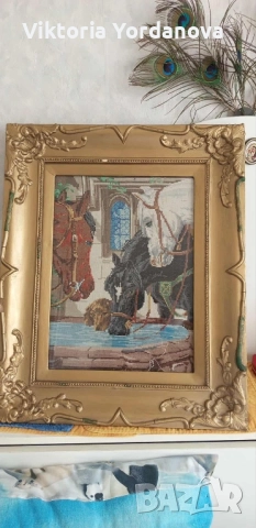 Гоблен конете на водопой