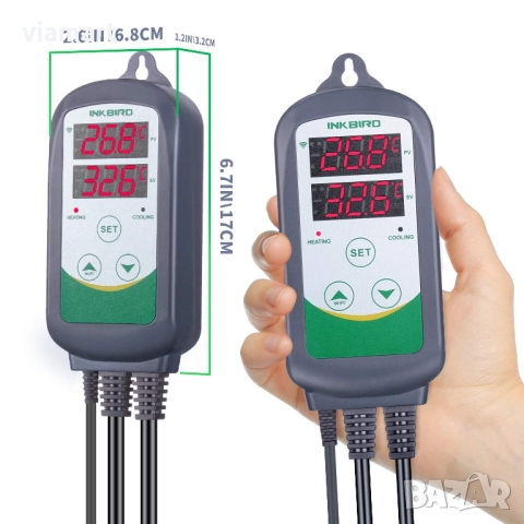 Дигитален терморегулатор/термостат INKBIRD ITC-308 WIFI, двоен изход, снимка 9 - Друга електроника - 52459616
